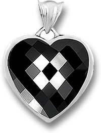 Black Tourmaline Heart Pendant