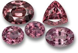 Rose Pink Zircon (top) and Spinel (bottom) Gemstones