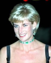 Princess Diana Wearing an Emerald Choker