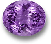 Oval Faceted Amethyst Gemstone