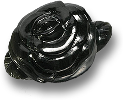 Rosa tallada negra Hotan Jade