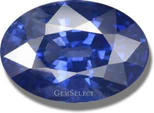 Oval facettierter beheizter blauer Ceylon-Saphir