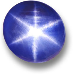 Saphir étoilé bleu