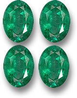 Ovale Smaragd-Edelsteine