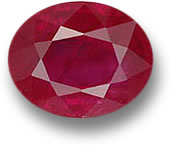 Oval Faceted Ruby