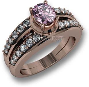 Rose Gold Pink Spinel Ring