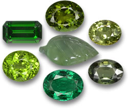 Browse our green gemstones