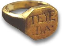 Un anillo de oro del barco pirata Whydah