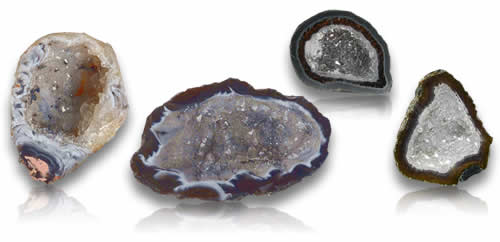 Piedras preciosas de geoda de ágata