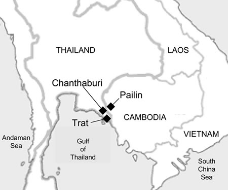 Chanthaburi Pailin Map