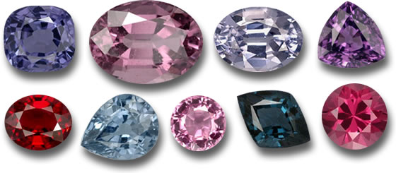 Range of Spinel Colors Range of Spinel Colors