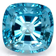 Natural Blue Cushion Cut Topaz