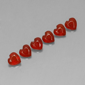 1.24 ct total Natural Red Orange Agate
