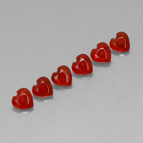 1.24 ct total Natural Red Orange Agate