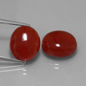 16.04 ct total Natural Red Orange Agate
