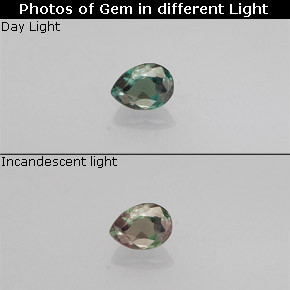 0.1 ct Natural Green/Red Alexandrite