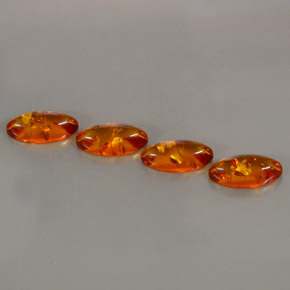 3.94 ct total Natural Yellow Orange Amber