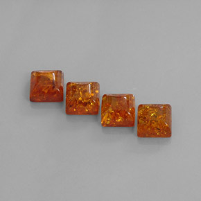 5.16 ct total Natural Yellow Orange Amber