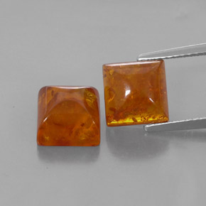 2.64 ct total Natural Yellow Orange Amber