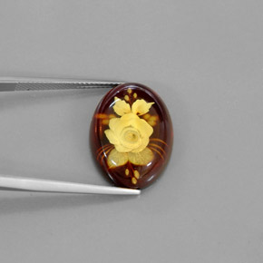 5.78 ct Natural Yellow Orange Amber