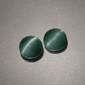 1.53 ct total Natural Green Chrysoberyl Cat's Eye