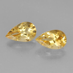 1.62 ct total Natural Yellow Golden Citrine