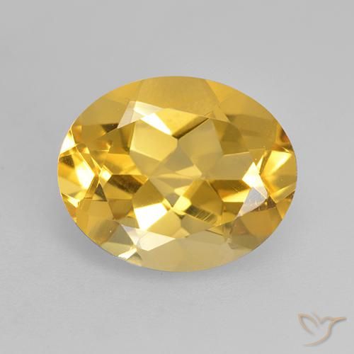 3.33ct Natural Golden Citrine, Oval, VVS-VS, Photo A
