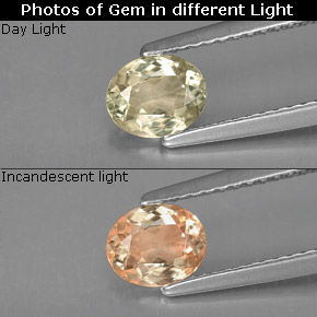 0.67 ct Natural Green/Pink Color-Change Diaspore