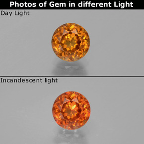 0.86 ct Natural Orange Color-Change Garnet