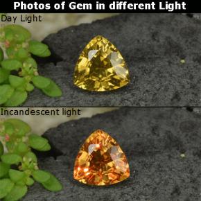 0.68 ct Natural Golden Brown to Orange Color-Change Garnet