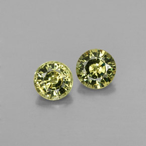 0.85 ct total Natural Greenish Golden Demantoid Garnet