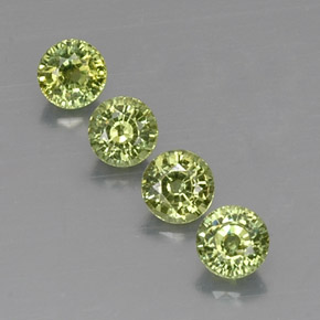 1.83 ct total Natural Golden Green Demantoid Garnet