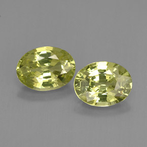 2.16 ct total Natural Yellowish Green Mali Garnet