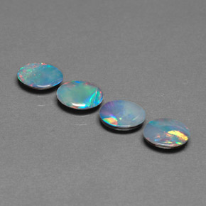 1.71 ct total Natural Multicolor Opal Doublet