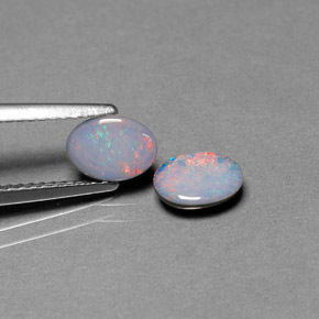 1.05 ct total Natural Multicolor Opal Doublet