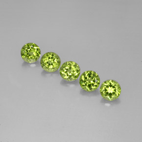 4.98 ct total Natural Lively Green Peridot
