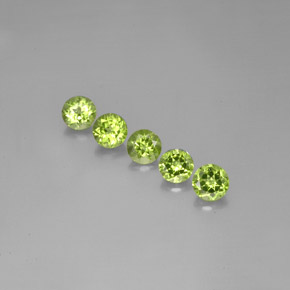 4.86 ct total Natural Lively Green Peridot