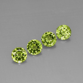 3.14 ct total Natural Lively Green Peridot