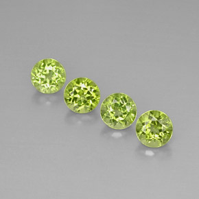3.83 ct total Natural Lively Green Peridot