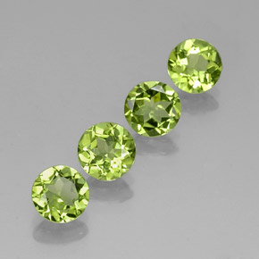 3.18 ct total Natural Lively Green Peridot