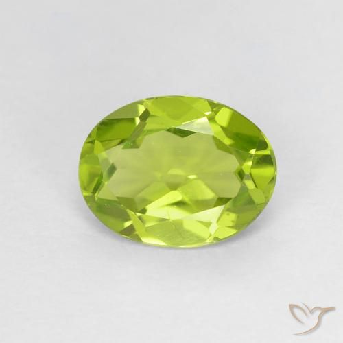 1.21ct Natural Medium Green Peridot, Oval, VS, Photo A