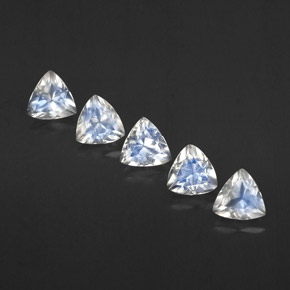 2.12 ct total Natural Blue White Rainbow Moonstone
