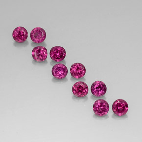 2.76 ct total Natural Raspberry Red Rhodolite Garnet