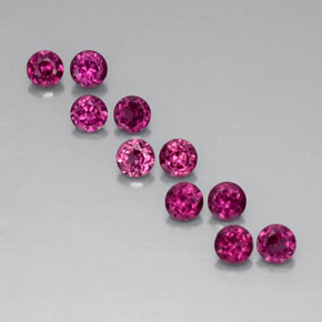 2.34 ct total Natural Raspberry Red Rhodolite Garnet