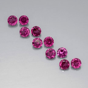 2.34 ct total Natural Raspberry Red Rhodolite Garnet