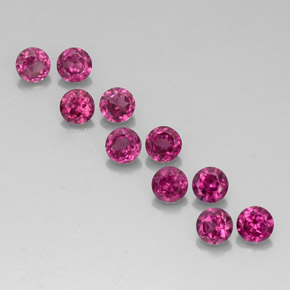 2.43 ct total Natural Raspberry Red Rhodolite Garnet