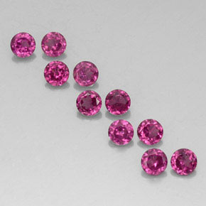 2.34 ct total Natural Raspberry Red Rhodolite Garnet