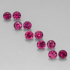 2.64 ct total Natural Raspberry Red Rhodolite Garnet
