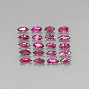 1.63 ct total Natural Pink Red Ruby
