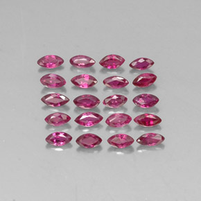 1.86 ct total Natural Pink Red Ruby